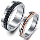 Set of Stainless Steel <LOVE FOREVER> Couple Lover Engagement Rings Band
