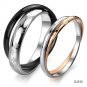 Set of Stainless Steel Double Twisted Couple Wedding Rings Band