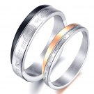 Set of Stainless Steel "You're my one and only valentine" Couple Rings B