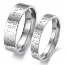Set of Stainless Steel I LOVE YOU MORE THAN ANYONE ELSE IN THE WORLD Couple Ring