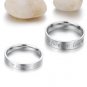 Set of Stainless Steel "♥ forever love ♥" Couple Wedding Rings Band