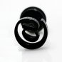 Pair Surgical Stainless Steel Black @ Symbol E-mail Earrings Stud Fake Ear Stretcher Mens