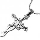 LIBRA - 316L Titanium Stainless Steel Horoscope Cross Gems Necklace