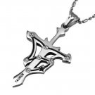 TAURUS - 316L Titanium Stainless Steel Horoscope Cross Gems Necklace
