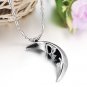 316L Titanium Stainless Steel Evil Moon Pendant Necklace Mens