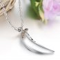 316L Titanium Stainless Steel Evil Moon Pendant Necklace Mens
