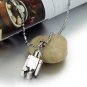 316L Titanium Stainless Steel Mens Robot Pendant Necklace