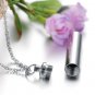 316L Titanium Stainless Steel High Polish Cylinder Tube Pendant Necklace