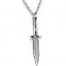 Stainless Steel Silver Dagger Knife Pendant Necklace Men's Funky/Rock/Punk