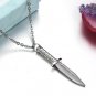 Stainless Steel Silver Dagger Knife Pendant Necklace Men's Funky/Rock/Punk