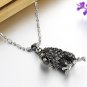 316L Titanium Stainless Steel Vintage Silver Eagle Hawk Pendant Necklace
