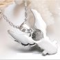 316L Titanium Stainless Steel Flying Eagle Dog Tag Pendant Necklace