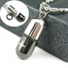 316L Titanium Stainless Steel Openable Pill/Drug Pendant Necklace