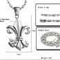 316L Titanium Stainless Steel Celtic Fleur de Lis Pendant Necklace