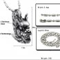 316L Titanium Stainless Steel Antique Dragon Head Pendant Necklace