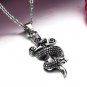 316L Titanium Stainless Steel Vintage Snake Cross Pendant Necklace