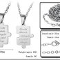 Set of Silver Titanium Stainless Steel Jigsaw Puzzle Love Letter Couple Necklace