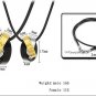 Set of Stainless Steel Black Interlocking Rings Love Couple Pendant Necklace