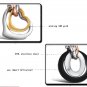 Set of Tri-Color Ring & Heart Stainless Steel Lover Couple Necklaces