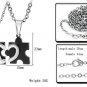 Set of Black Titanium Stainless Steel Combining Hearts Couple Necklaces