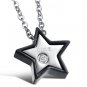 Set of Couple Matching Stars Titanium Stainless Steel Lover Necklaces