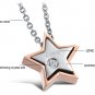 Set of Couple Matching Stars Titanium Stainless Steel Lover Necklaces