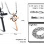 Set of Prayer Cross Ring Titanium Stainless Steel Couple Necklaces