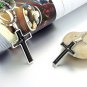 Set of Titanium Stainless Steel 360° Turnable Cross Couple Lover Necklace