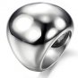 316L Stainless Steel Large Dome Big Round Ring Band, Unisex