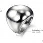 316L Stainless Steel Large Dome Big Round Ring Band, Unisex
