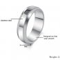 Mens Simple Classic Bridal Wedding Engagement Band Stainless Steel Ring