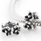 925 Sterling Silver Forget Me Not Flower Spacer - fits European Beads Bracelets