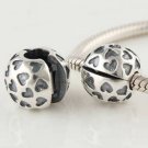 925 Sterling Silver Love Heart Clip - fits European Beads Bracelets