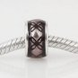 925 Sterling Silver Purple Floral Spacer Charm - fits European Beads Bracelets