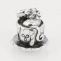 925 Sterling Silver Mouse In The Cup Charm - fits European Beads Bracelets
