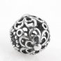 925 Sterling Silver Openwork Flower Power Charm - fits European Beads Bracelets