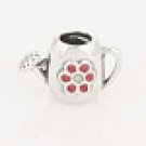925 Sterling Silver Watering Can Charm - fits European Beads Bracelets