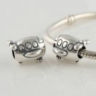 925 Sterling Silver Airplane Charm - fits European Beads Bracelets