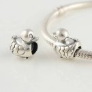925 Sterling Silver Duck Charm - fits European Beads Bracelets