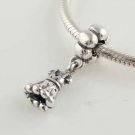 925 Sterling Silver Dress Pendant Charm -fits European Beads Bracelets