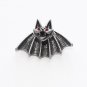 Pair 3D Red Eyes Bat Animal Stud Fake Punk Gauge Earrings - Cool Rock Punk Style