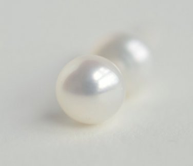 Just Pearl Earrings Stud with Sterling Silver Post