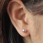 Tiny Lavender Pearl Earrings Stud with Sterling Silver Post