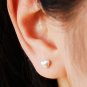 Back to Basic - Mini Heart Earrings Stud in Matt Sterling Silver