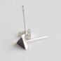 Tiny Black Triangle Earrings Stud in Sterling Silver