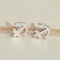 Basic Anchor Earrings Stud in Sterling Silver