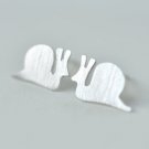 Basic Snail Earrings Stud in Matte Sterling Silver