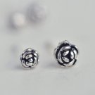 Tiny Mother & Daughter Rosebud Earrings Stud in Sterling Silver