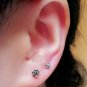 Tiny Mother & Daughter Rosebud Earrings Stud in Sterling Silver