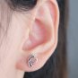 Tiny Butterfly Wings Earrings Stud in Sterling Silver